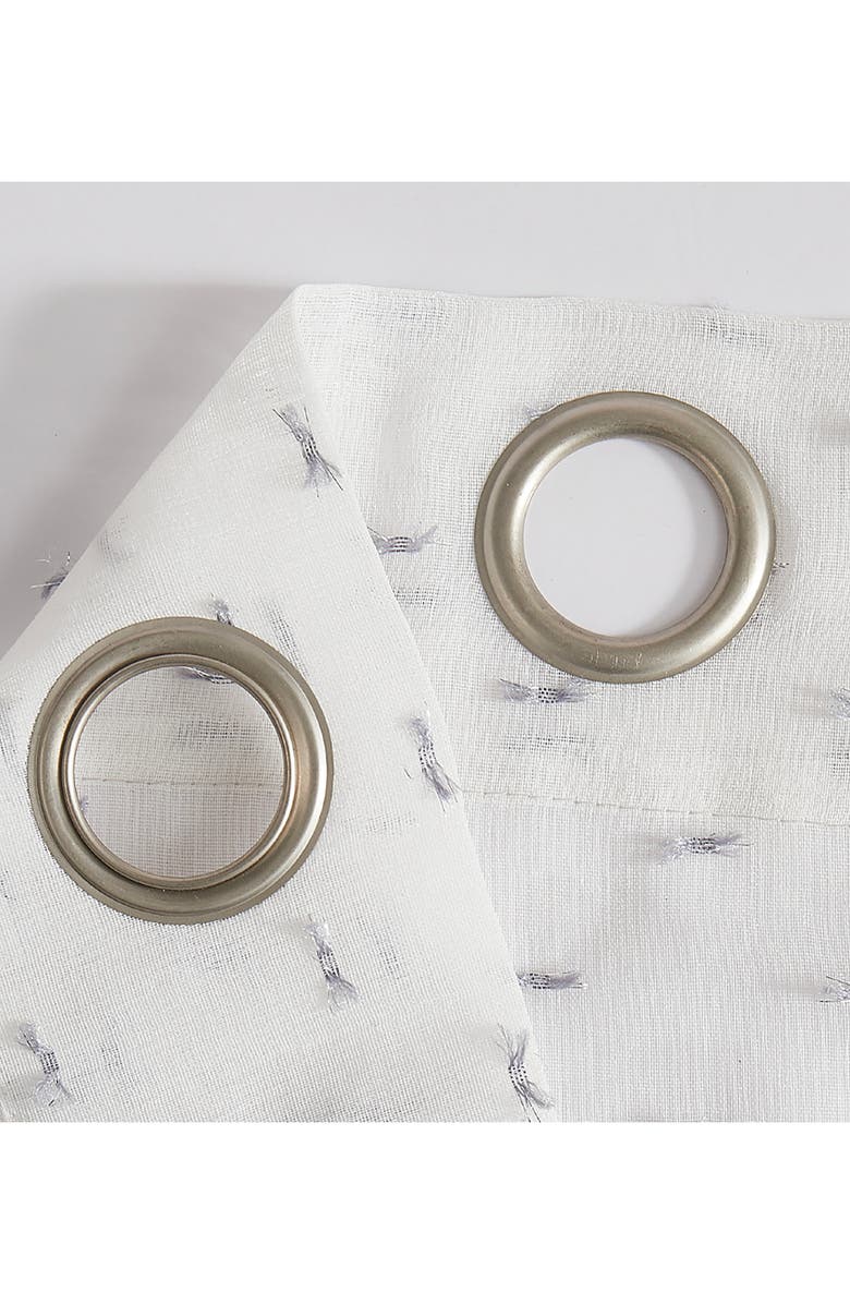 DAINTY HOME Sprinkles Set of 2 Metallic Sheer Panel Curtains, Alternate, color, Silver