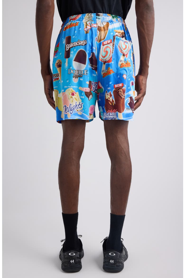Sweet Treats Pajama Shorts, Alternate, color, 4011 BLUE