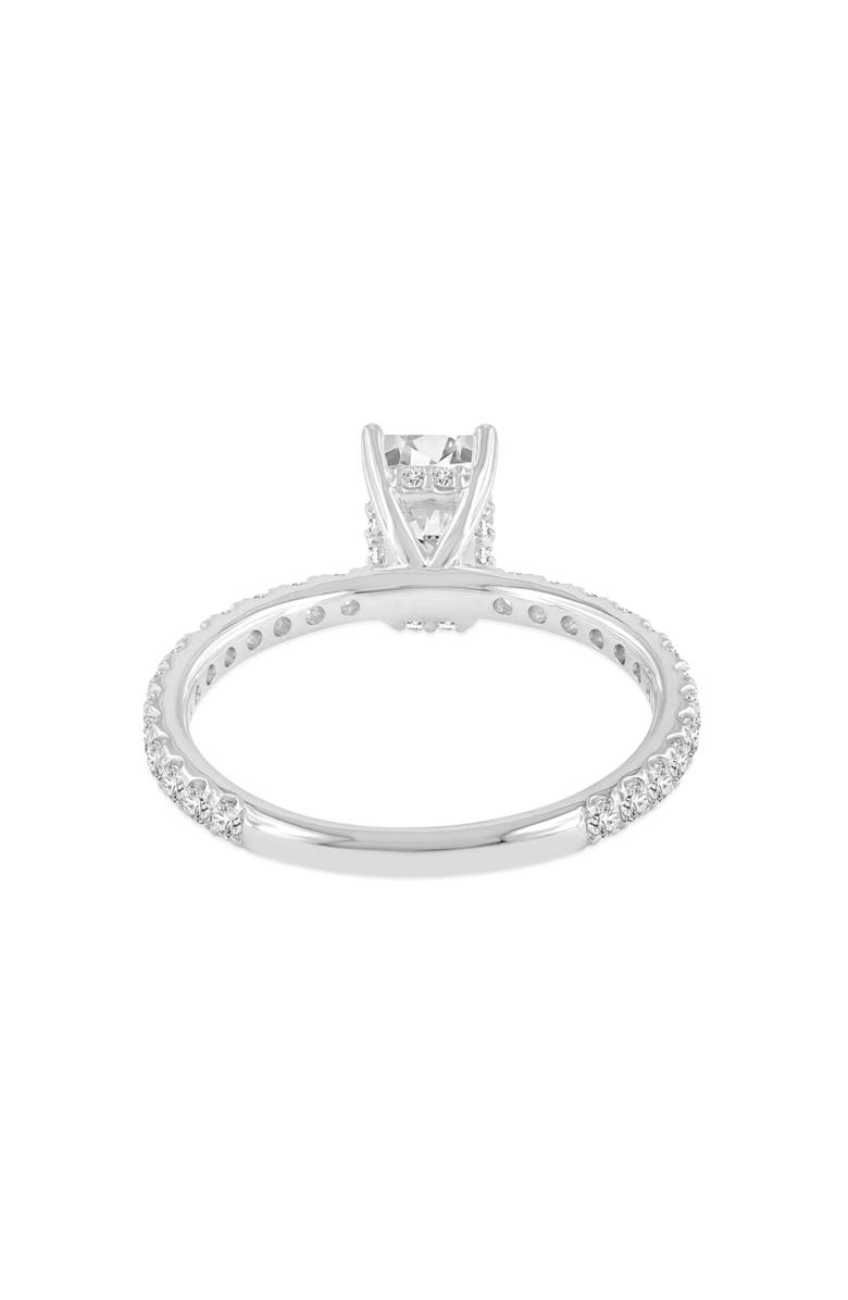 LuvMyJewelry Fiora 14K White Gold Emerald Cut Lab Grown Diamond Hidden Halo Engagement Ring - 1.70 ctw, Alternate, color, 14K White Gold