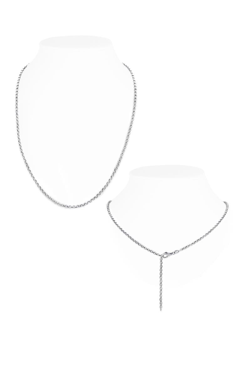 DEVATA Sterling Silver & 18K Gold Purple CZ Marquis Pendant Necklace, Alternate, color, 