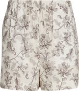 Golden Goose Journey Floral Print Cotton Shorts