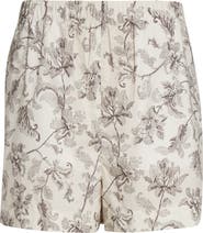 Golden Goose Journey Floral Print Cotton Shorts