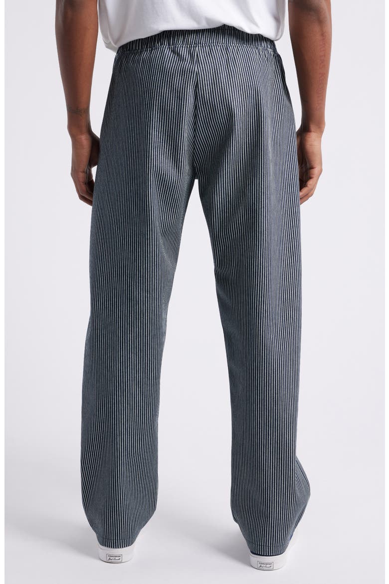 Railroad Stripe Drawstring Slacker Pants, Alternate, color, DENIM