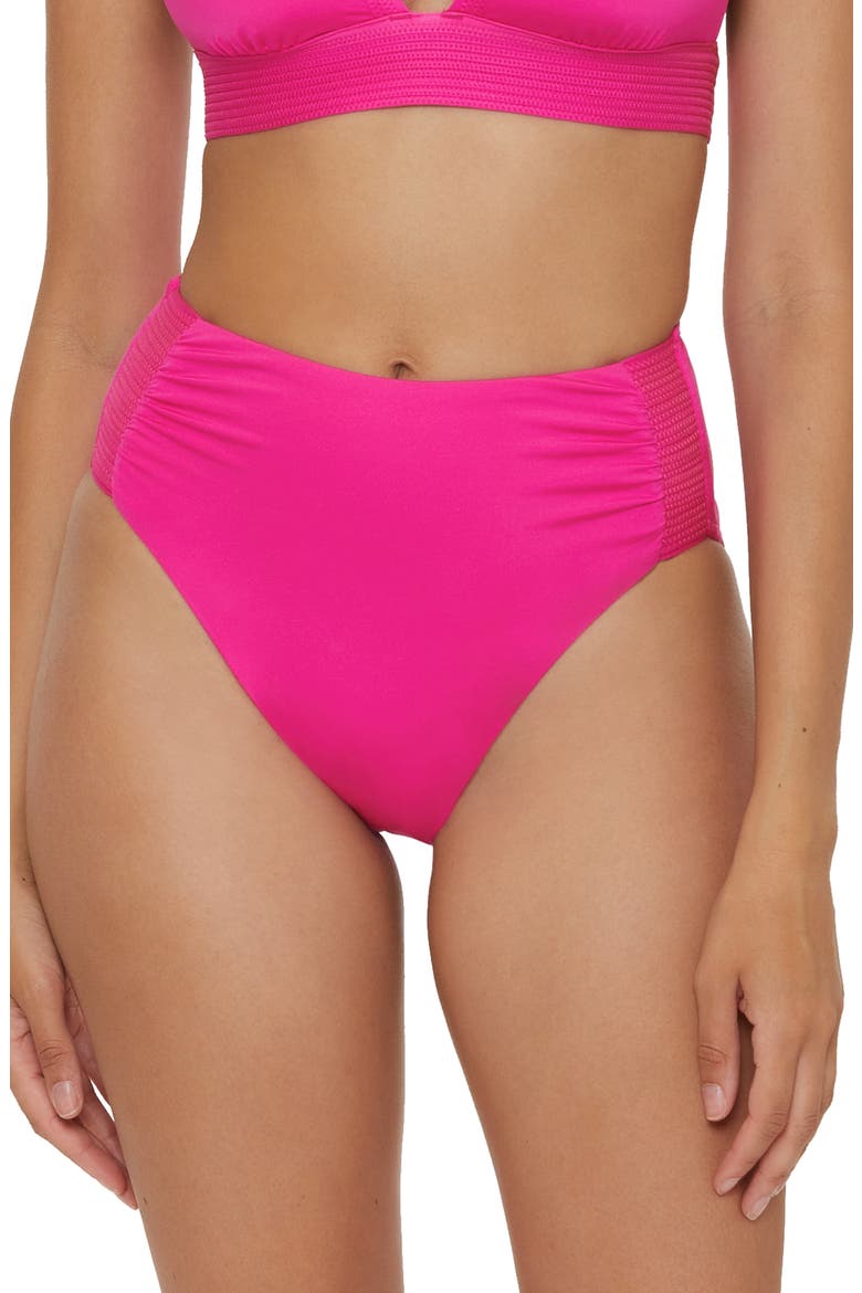 Monaco High Waist Swim Bottoms, Main, color, PINK PARADE