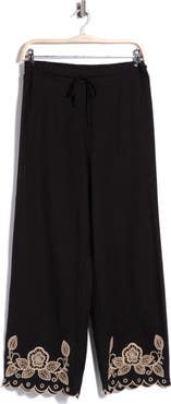 Ellen Tracy Embroidered Pants