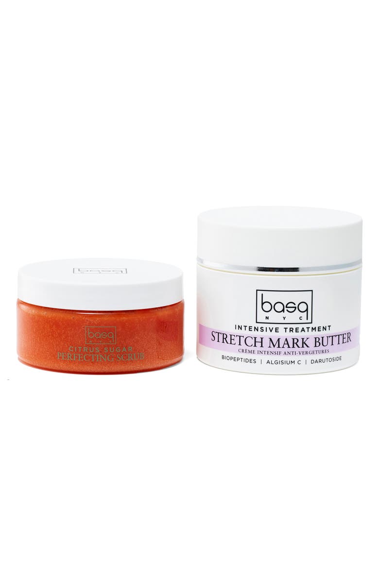 basq NYC Citrus Sugar Perfecting Scrub & Intensive Treatment Stretch Mark Butter Duo, Main, color,