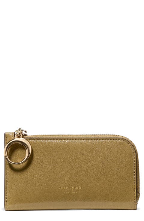 halo glazed leather small wallet