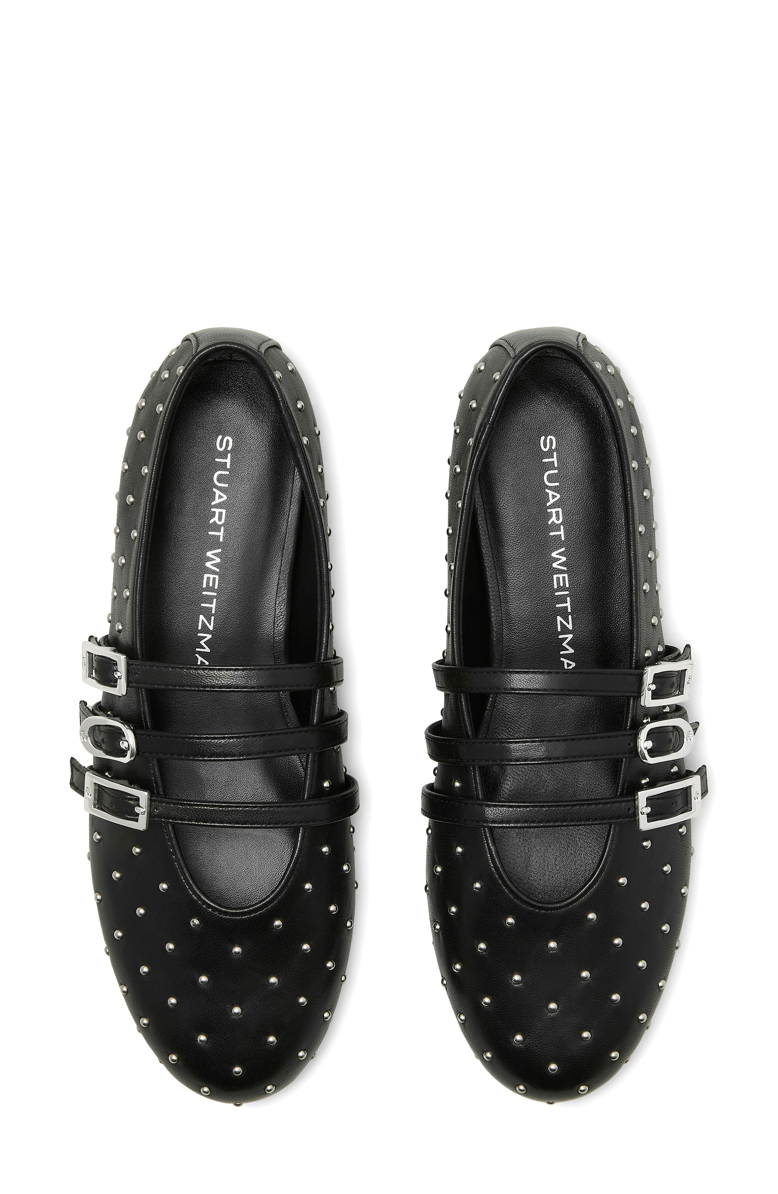 Stuart Weitzman Sostud Mary Jane Ballet Flat, Alternate, color, Black