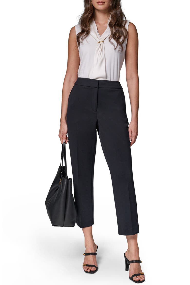 Slim Leg Ankle Pants, Alternate, color, BLACK