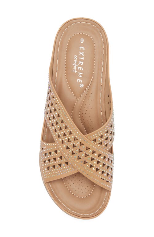 Shop Extreme By Eddie Marc Rhinestone Crisscross Wedge Sandal