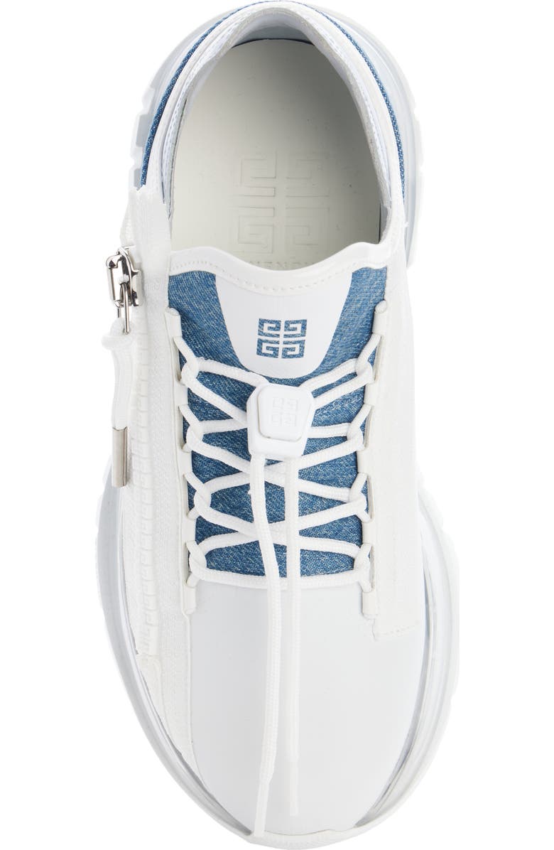 Givenchy Spectre Denim Accent Zip Runner Sneaker, Alternate, color, Denim Blue/ White