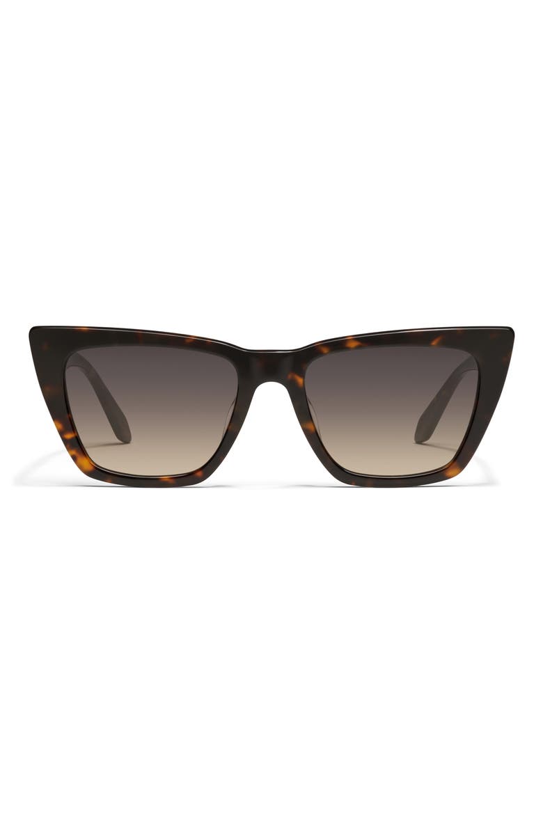 Call The Shots 54mm Gradient Cat Eye Sunglasses, Main, color, DARK TORTE / SMOKE