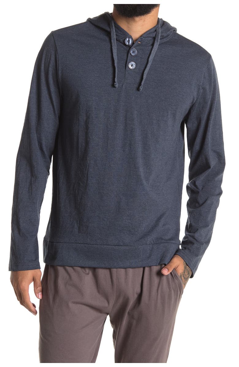 UNSIMPLY STITCHED Long Sleeve Light Weight Hooded Henley, Main, color,