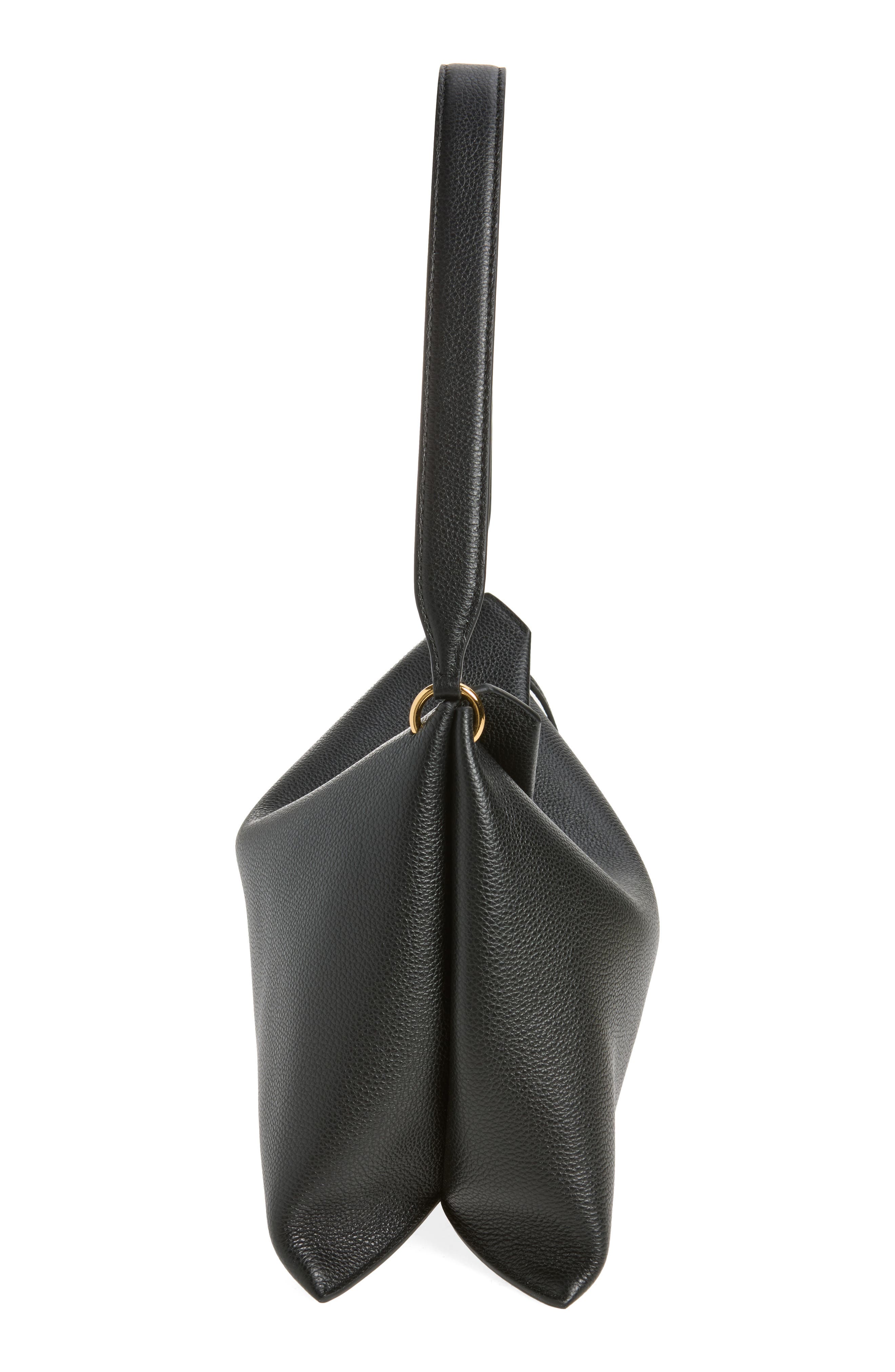 Wandler Small Penelope Leather Tote, Alternate, color, Black Crust