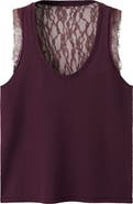 MANGO Lace Back Sweater Tank