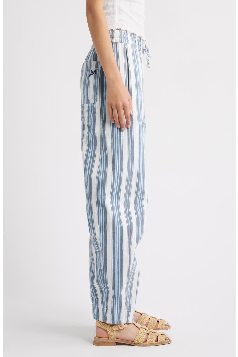 Felix Stripe Organic Cotton Drawstring Jeans, Alternate, color, BLUE