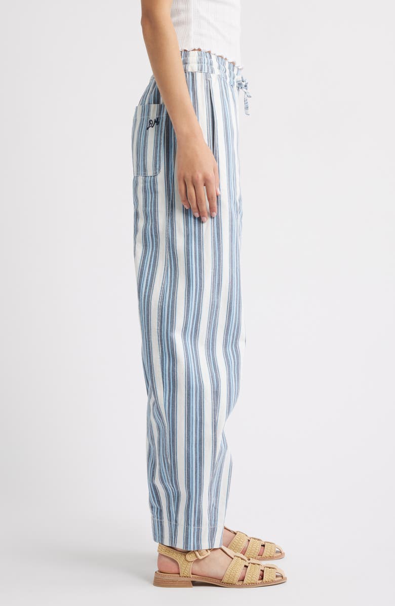 Damson Madder Felix Stripe Organic Cotton Drawstring Jeans, Alternate, color, Blue