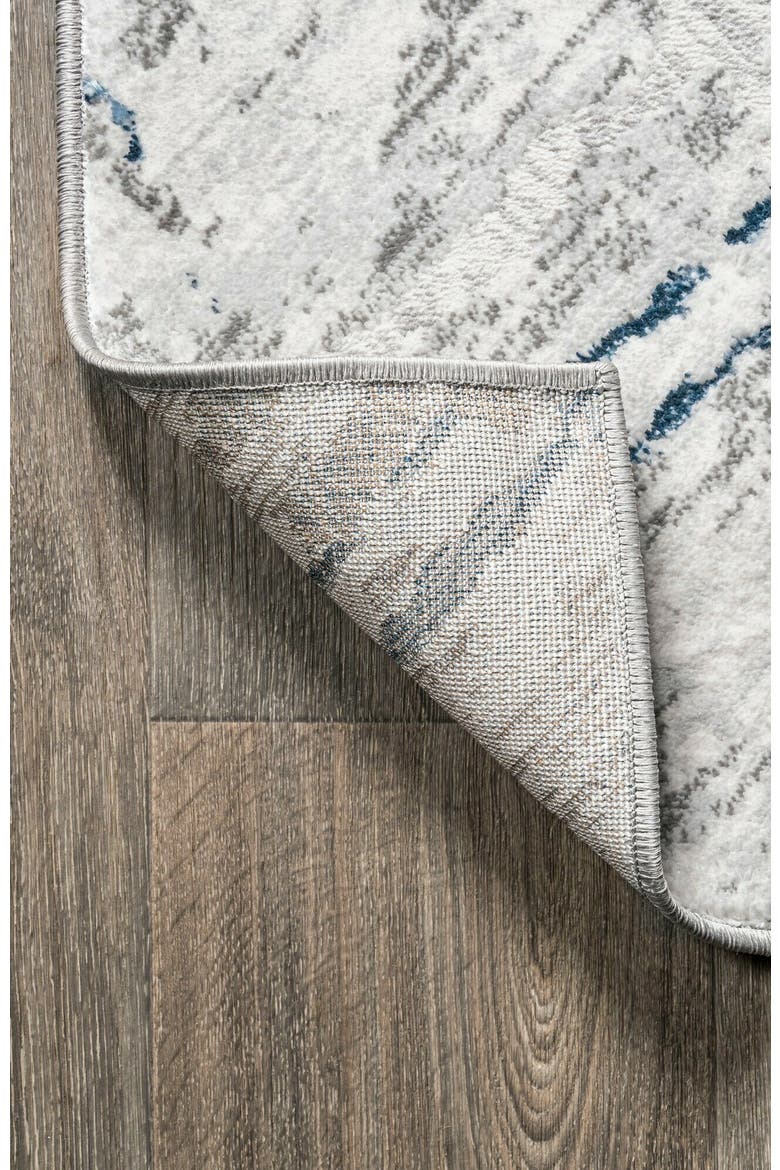 Slant Modern Abstract Area Rug, Alternate, color, Gray/Blue