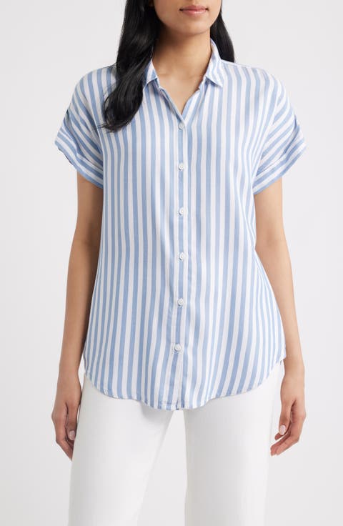 Kenzie Stripe Short Sleeve Button-Up Shirt