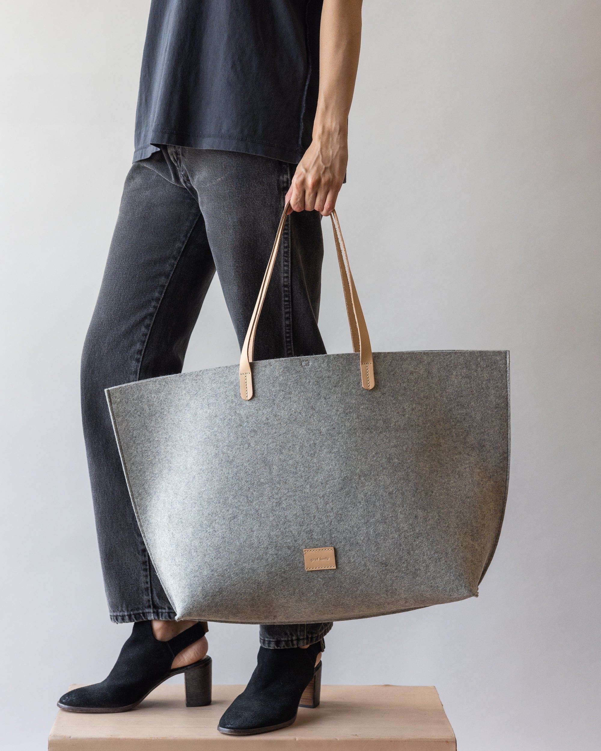Hana Merino Wool Boat Bag, Alternate, color, Granite