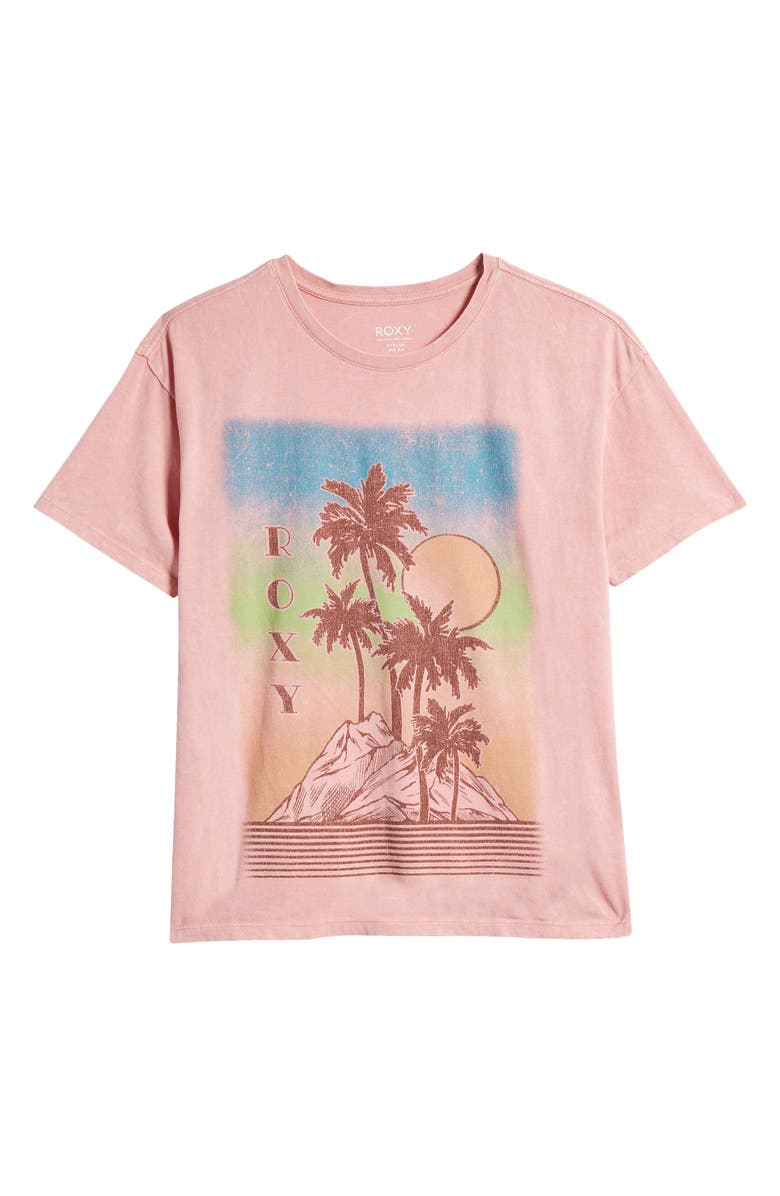 Roxy Palms Oversize Cotton Graphic T-Shirt, Alternate, color, 