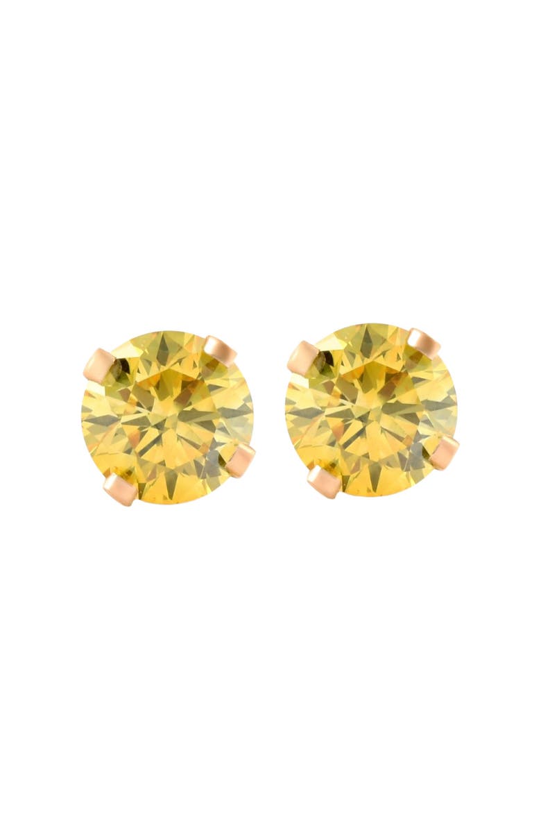 Bliss Diamond 1/4 Ct T.W. Fancy Canary Lab Diamond Studs 14K Gold Lab Grown, Main, color, 14K Yellow Gold