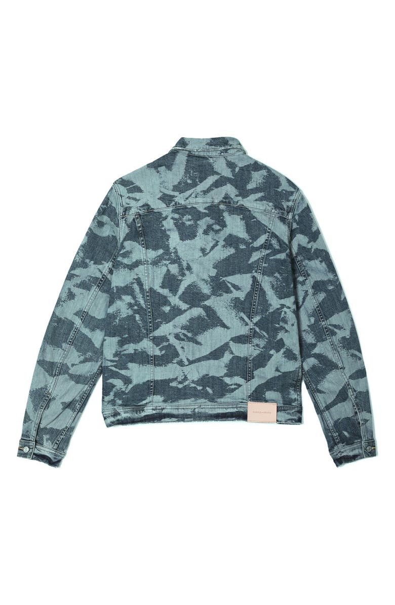 PURPLE BRAND Wrinkled Indigo Denim Trucker Jacket, Alternate, color, 