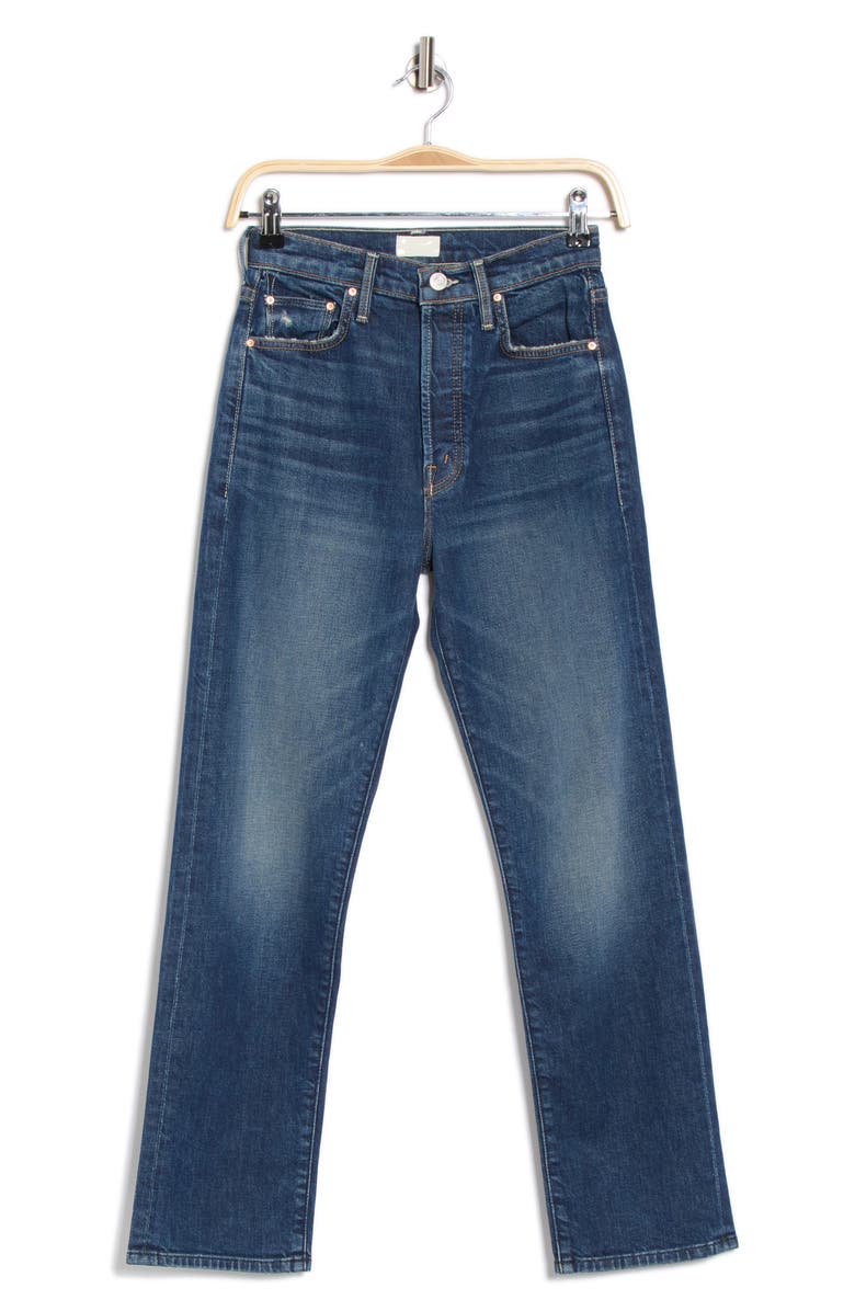 MOTHER The Huffy Flood High Waist Ripped Straight Leg Jeans, Alternate, color, Dirty Mary