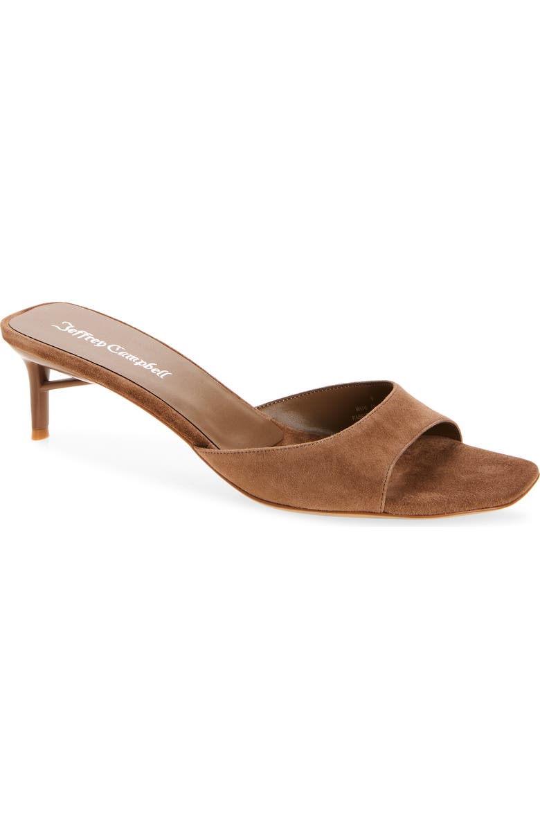 Jeffrey Campbell Cocoa Kitten Heel Slide Sandal, Main, color, Beige Suede
