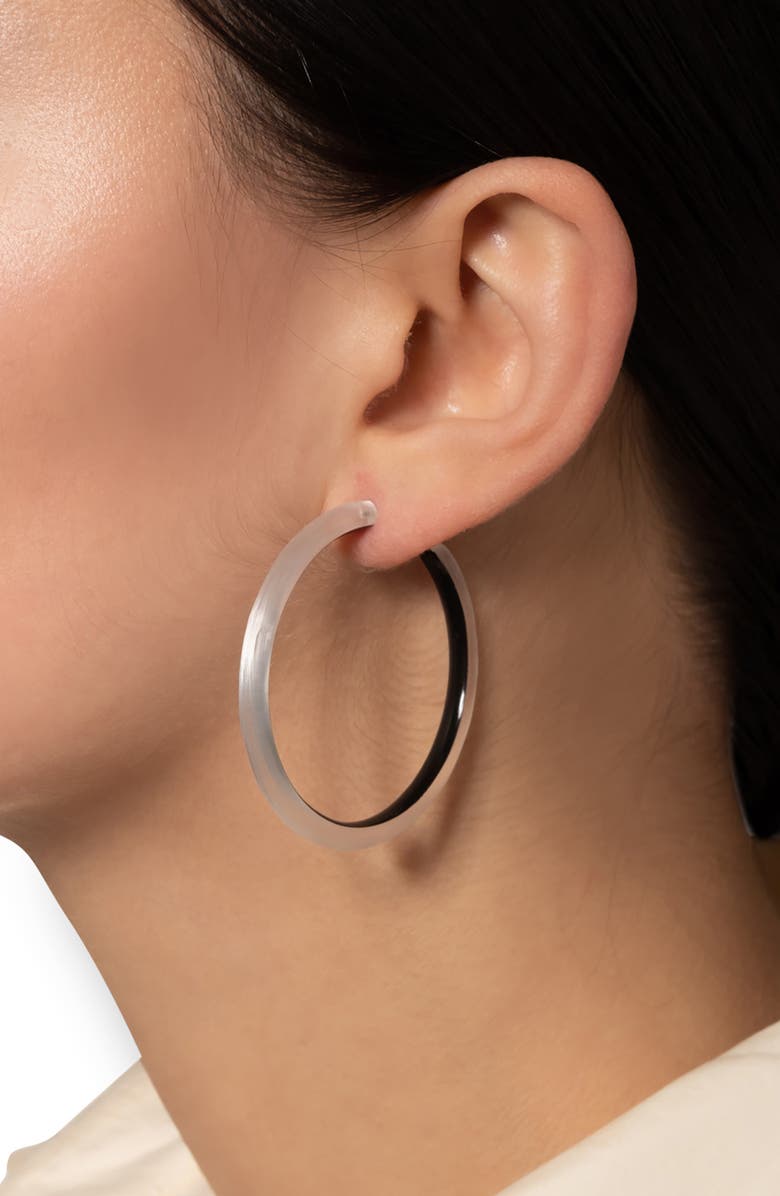 Alexis Bittar Skinny Hoop Earrings, Alternate, color, 