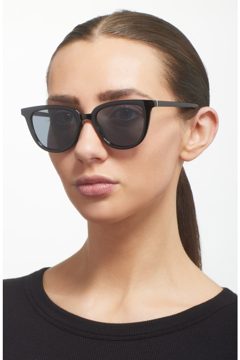 Cat Eye Sunglasses, Alternate, color, BLACK
