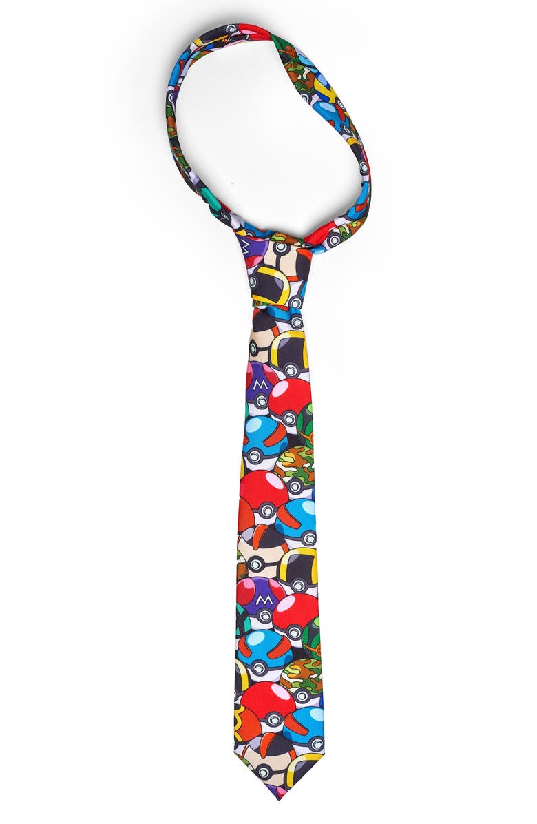 OppoSuits Pokeball Tie, Main, color, Red Multi