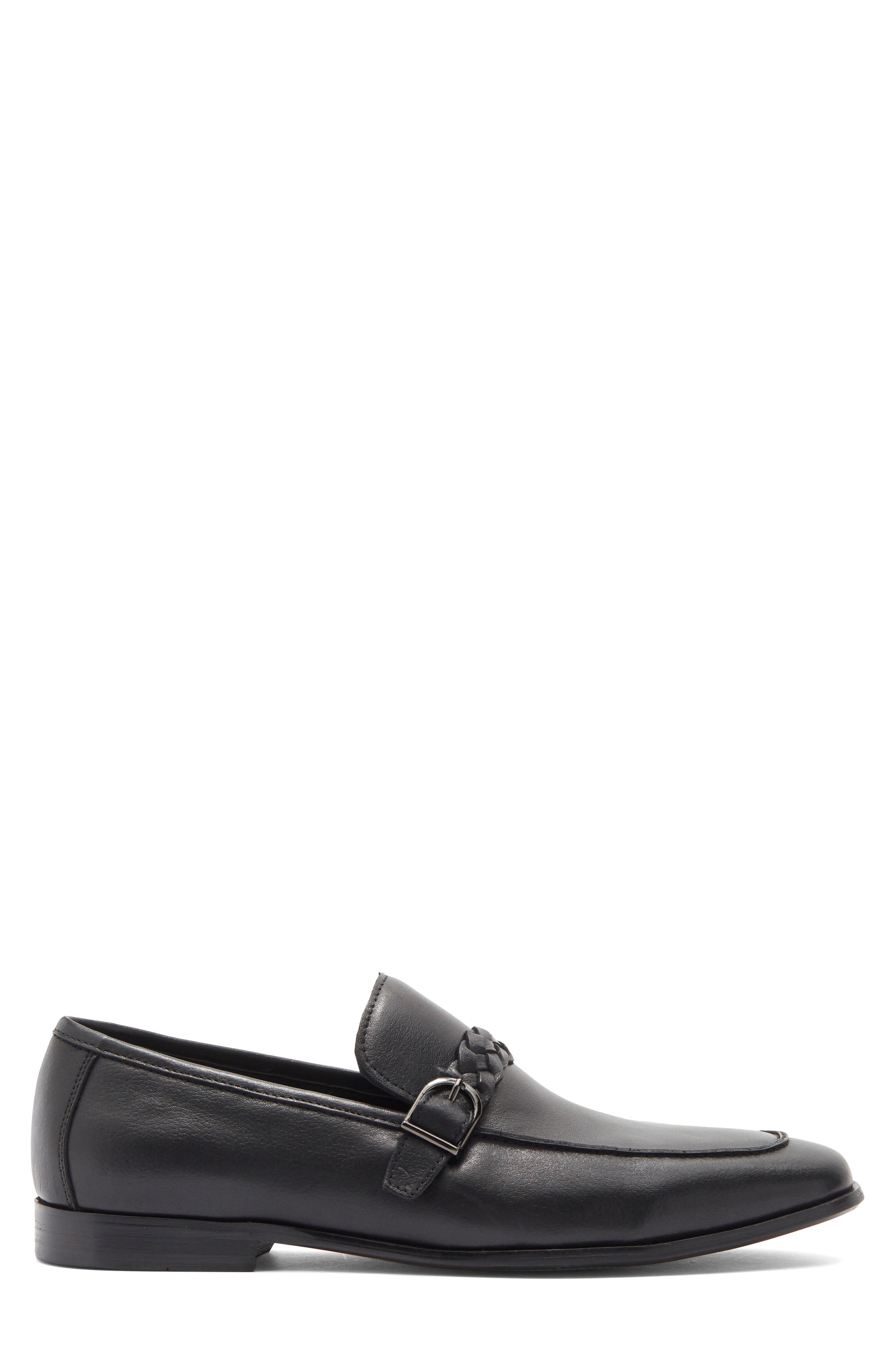 Steve Madden Chauncey Loafer, Alternate, color, Black Leather