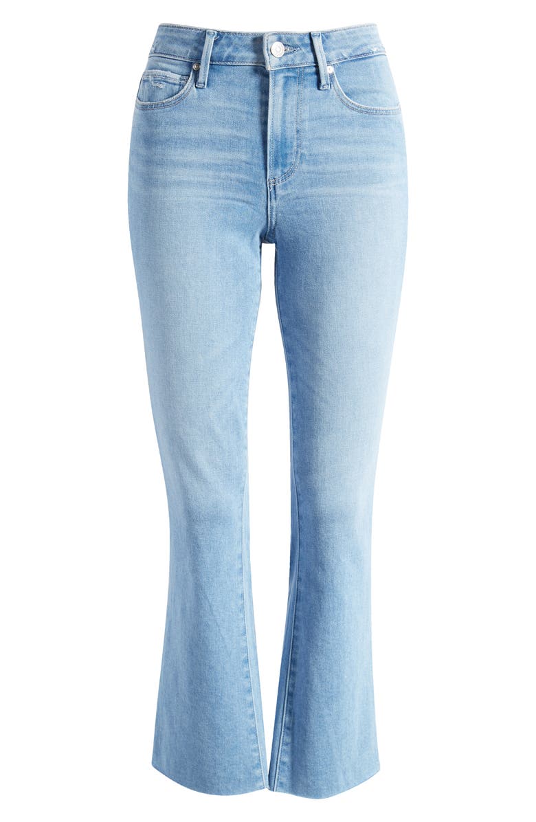 PAIGE Colette Raw Hem High Waist Crop Flare Jeans, Alternate, color, Skytchdist