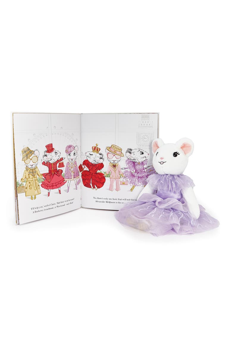 'Claris The Chicest Mouse In Paris: The Secret Crown' Book & Stuffed Animal Set, Alternate, color, PURPLE