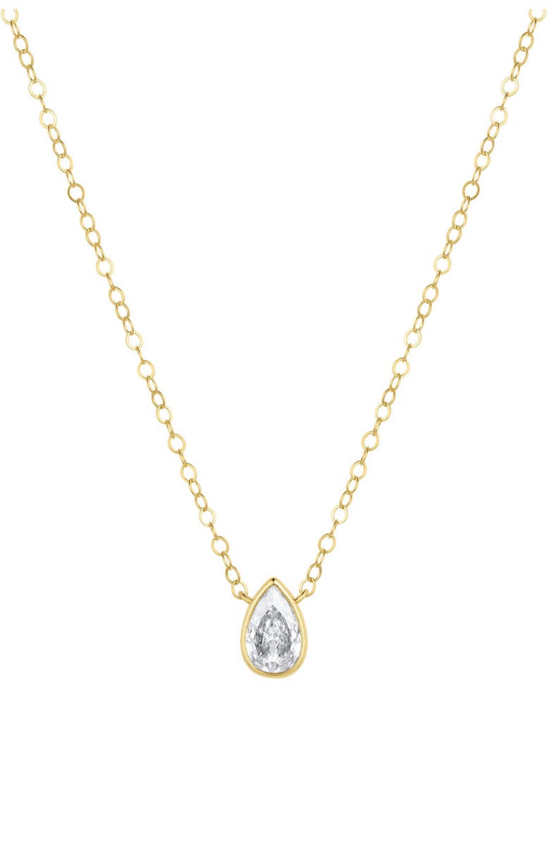 Set & Stones Mavis Teardrop Solitaire Necklace, Main, color, Gold