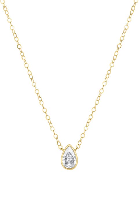 Mavis Teardrop Solitaire Necklace