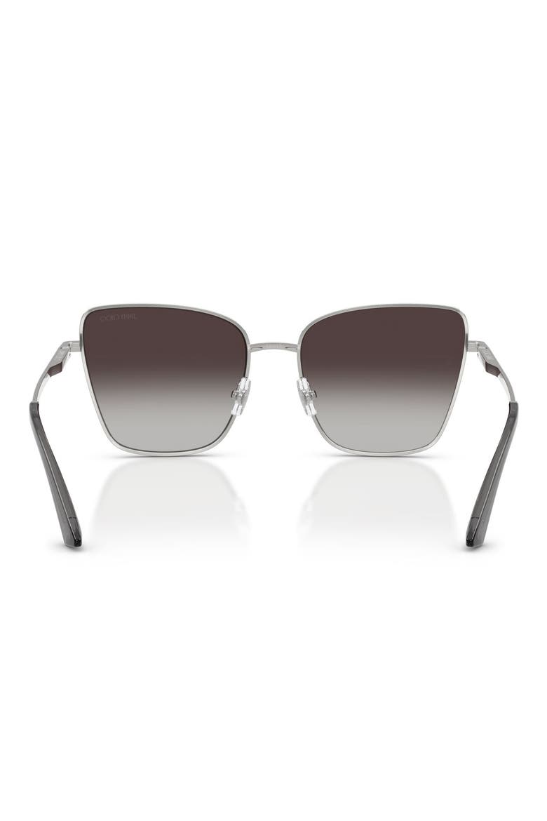 55mm Gradient Square Sunglasses, Alternate, color, SILVER / GRADIENT GRAY