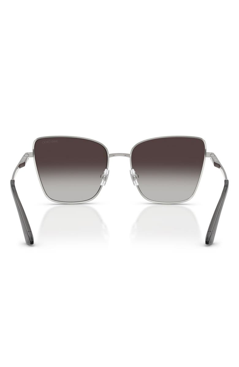 Jimmy Choo 55mm Gradient Square Sunglasses, Alternate, color, Silver / Gradient Gray