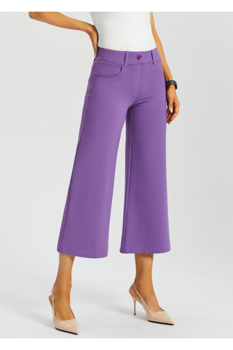 7 Pocket DPYP Dress Pant Yoga Pant Crop Wide, Main, color, Grape