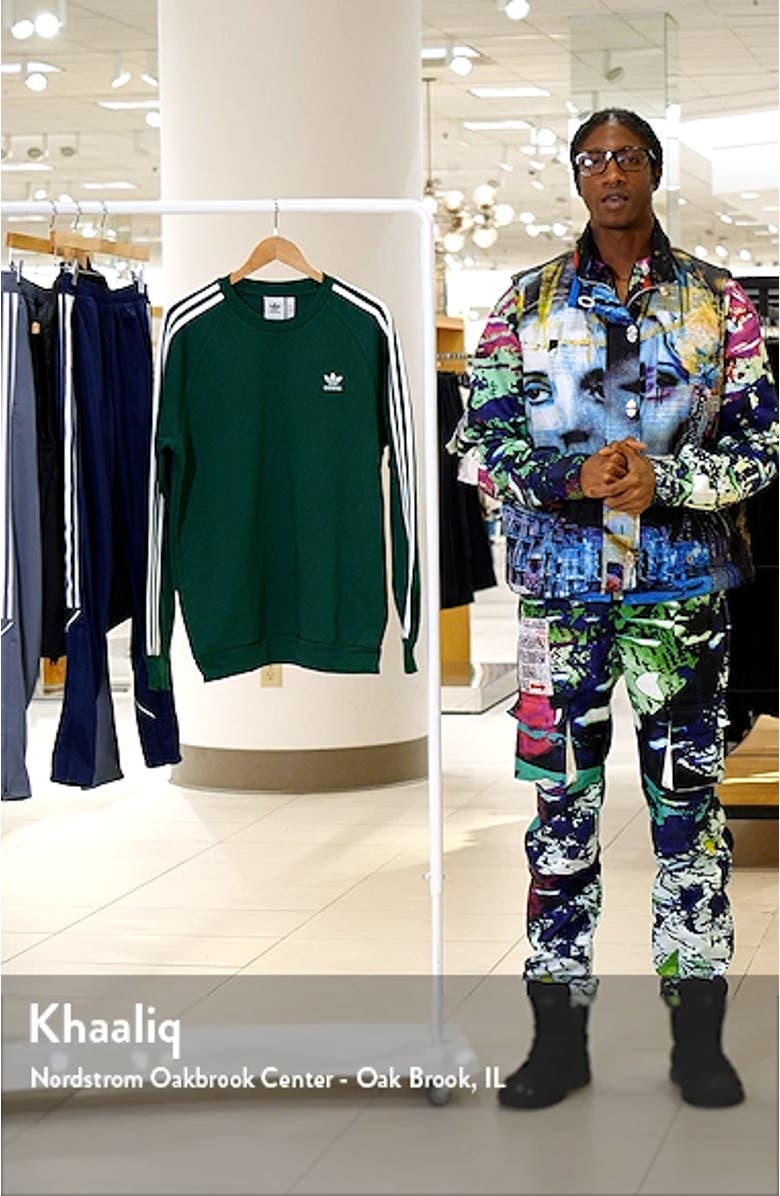 3-Stripes Crewneck Raglan Cotton Sweatshirt, sales video thumbnail