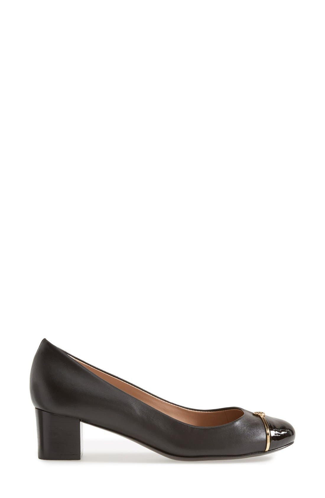 Tory Burch Cap Toe Leather Pump, Alternate, color, 