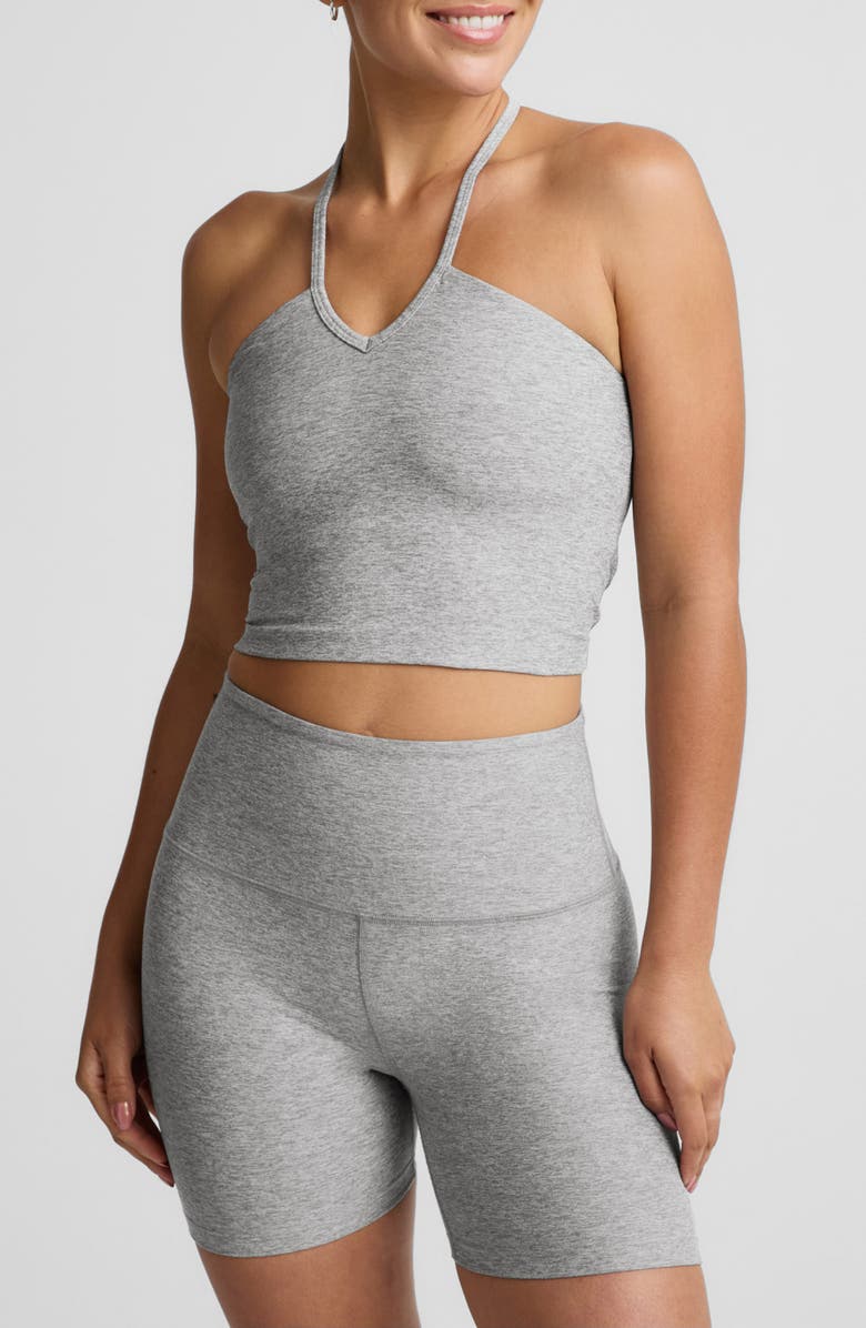 Beyond Yoga Make it Strappy Spacedye Crop Tank, Main, color, Silver Mist