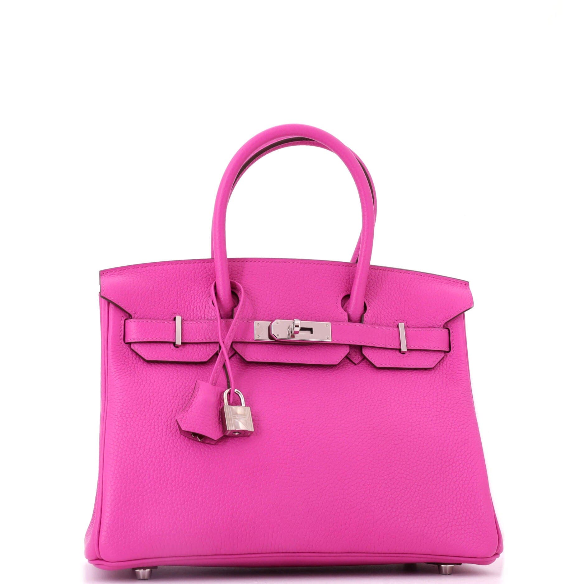 Pre-Owned Hermes Birkin Handbag Pink Clemence with Palladium Hardware 30, Alternate, color, Magnolia