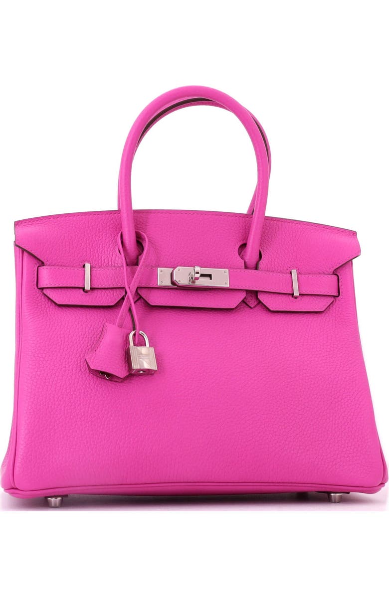 Pre-Owned Hermes Birkin Handbag Pink Clemence with Palladium Hardware 30, Alternate, color, Magnolia