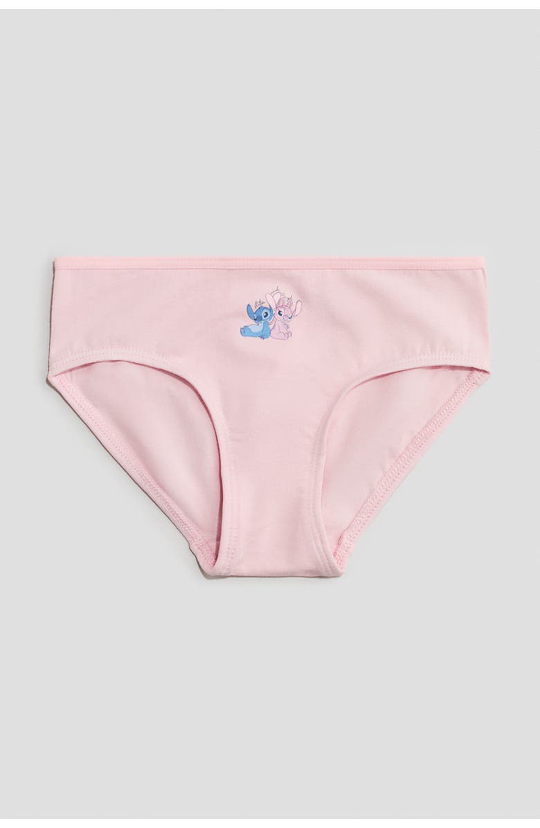 H&M 7-pack cotton briefs, Alternate, color, Light Pink/Lilo & Stitch