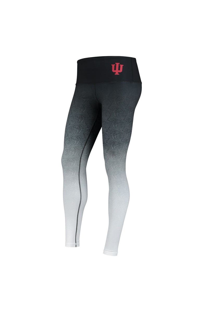 ZOOZATZ Women's ZooZatz Black/White Indiana Hoosiers Geometric Print Ombre Leggings, Alternate, color, 