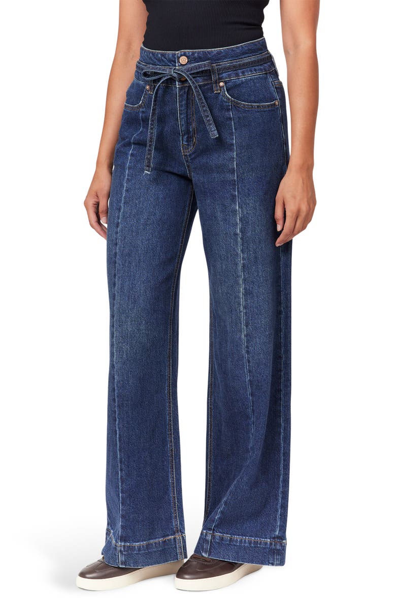 Scotch & Soda Belted High Waist Wide Leg Jeans, Alternate, color, High Times