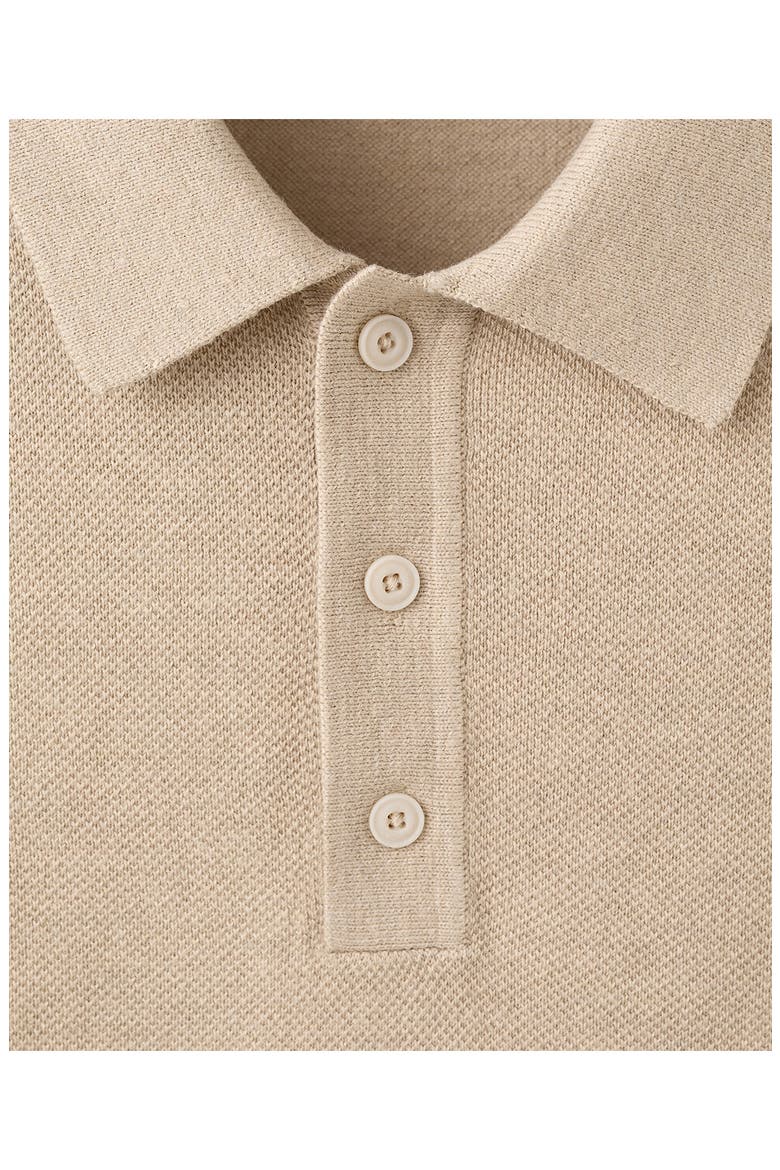 Fine Knit Polo, Alternate, color, BEIGE