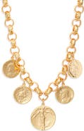 NEST Jewelry Coin Drop Rolo Chain Necklace